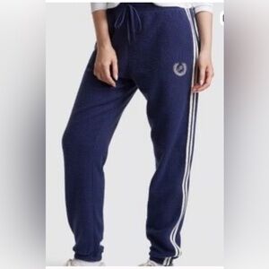 Victoria's Secret Blue Track Pants with White Stripes